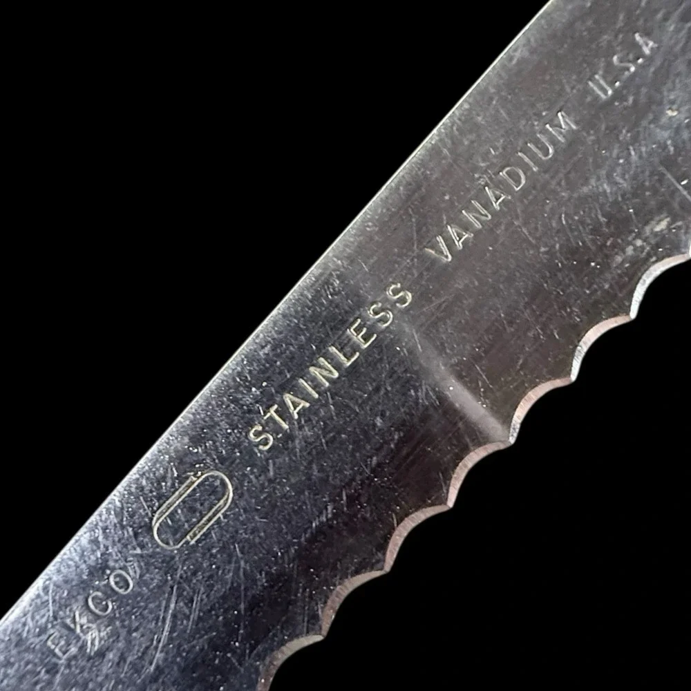 Ekco Vanadium Knife Stainless Serrated‎ Made in the USA Vintage 13